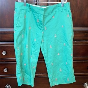 Green and pink anchor shorts